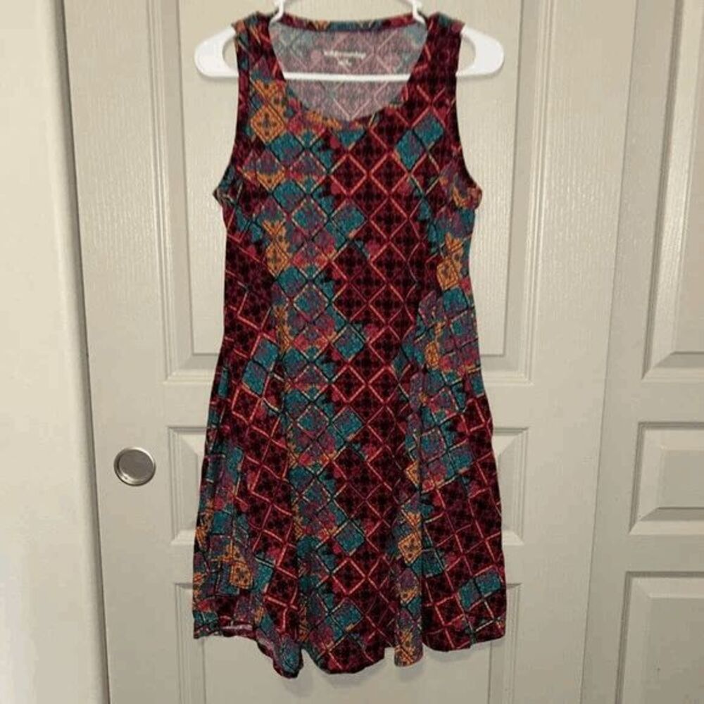 Soft Surroundings Santiago Sleeveless Mini Dress Large Pickets Breathable Travel